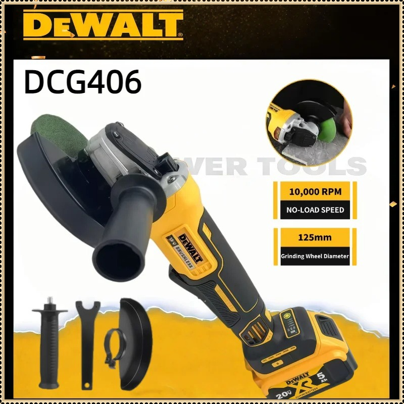 Brushless Angle Grinder Battery Powered - Amoladora Angular Inalámbrica Dewalt DCG406 de