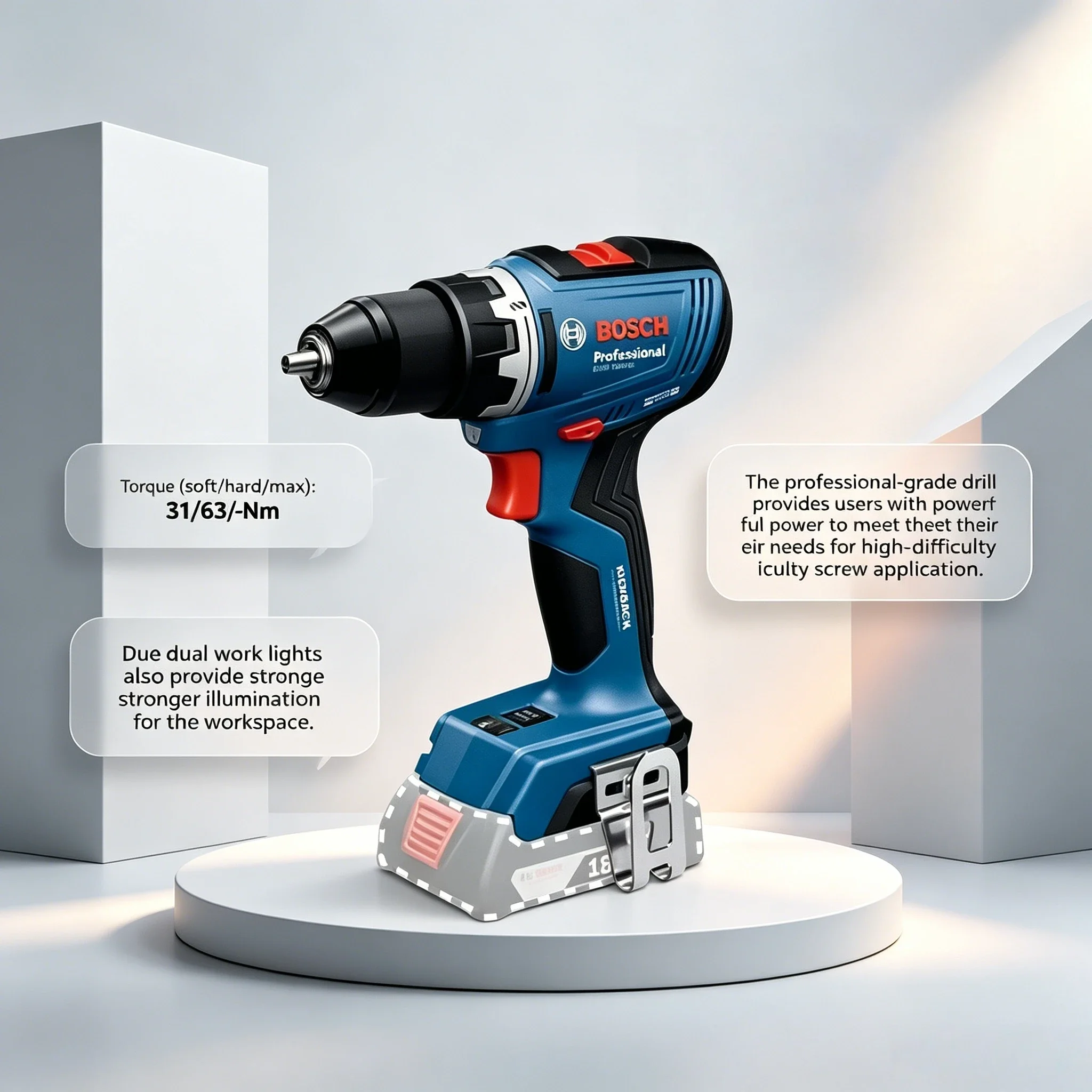 Brushless Cordless Electric Drill 18V - Taladro Inalámbrico Bosch GSR 18V-65 sin