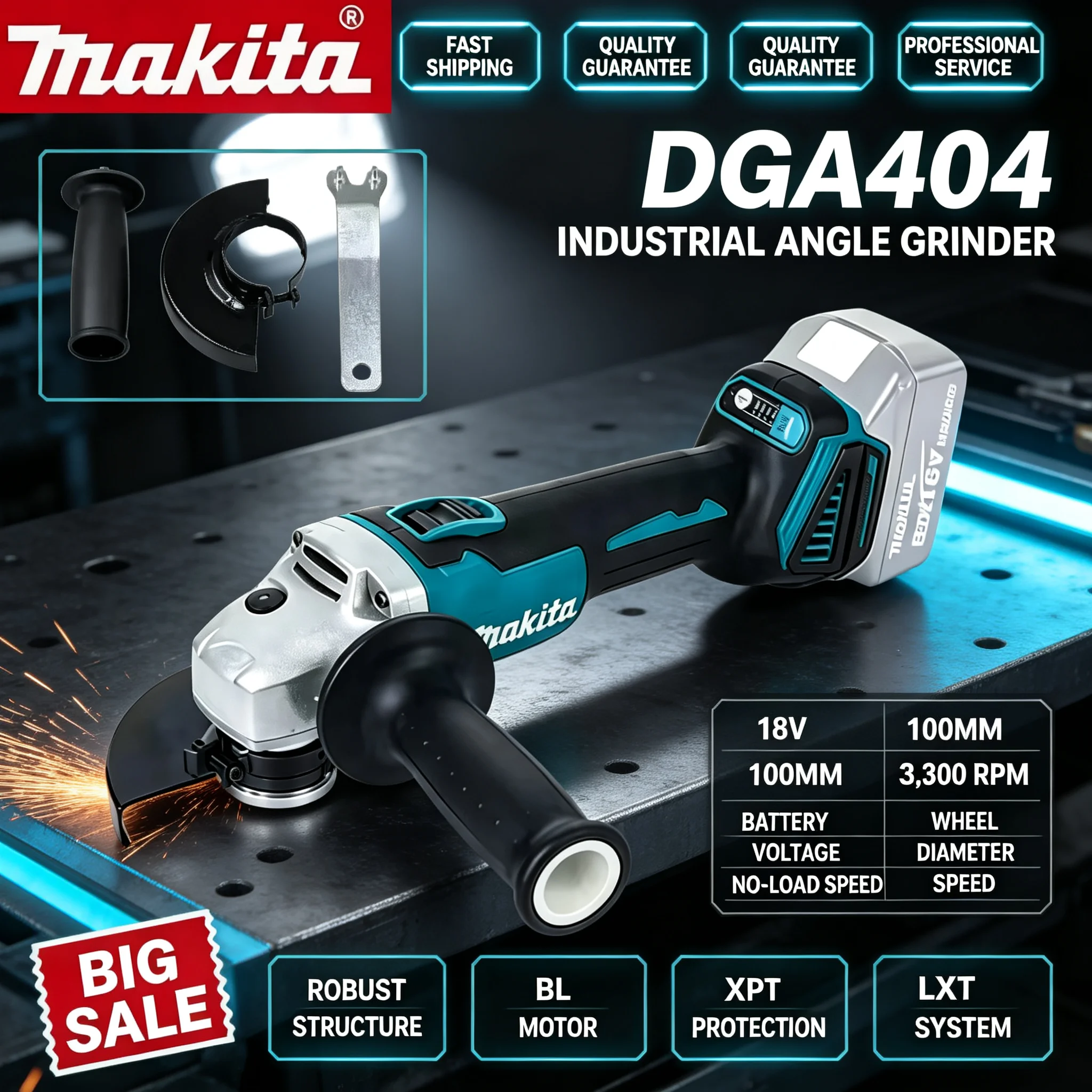 Amoladora angular inalámbrica  - Brushless Angle Grinder Battery Powered reseña y precio