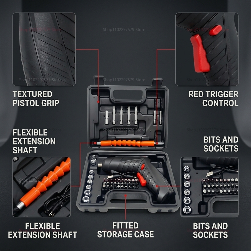 Juego de 47 piezas de destorni - Electric Screwdriver Rechargeable Usb reseña y precio