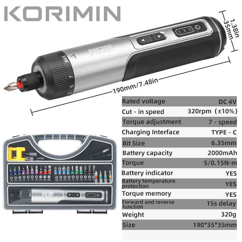 Juego de Destornillador Eléctr - Electric Screwdriver Rechargeable Usb reseña y precio
