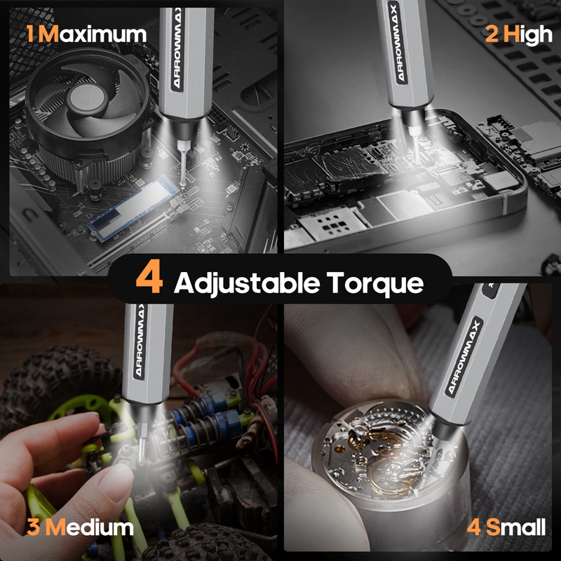 ARROWMAX Juego de destornillad - Electric Screwdriver Rechargeable Usb reseña y precio