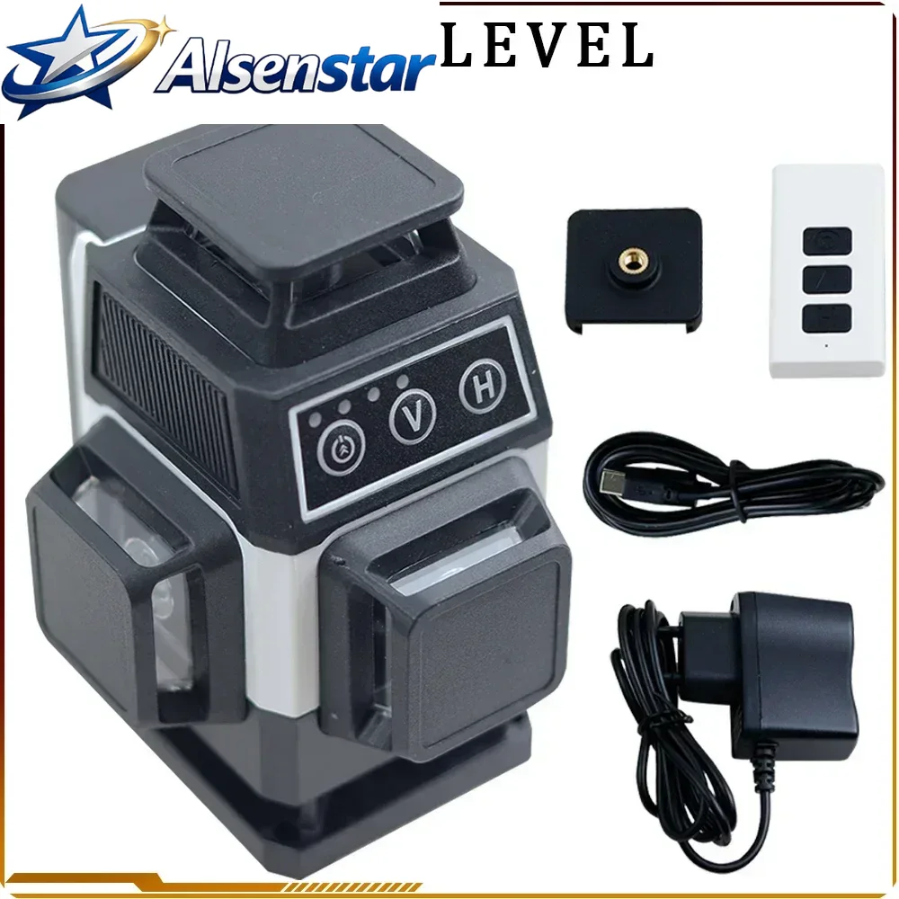 Nivel láser de 16 líneas, auto - Laser Level 16 Lines 4D Green reseña y precio