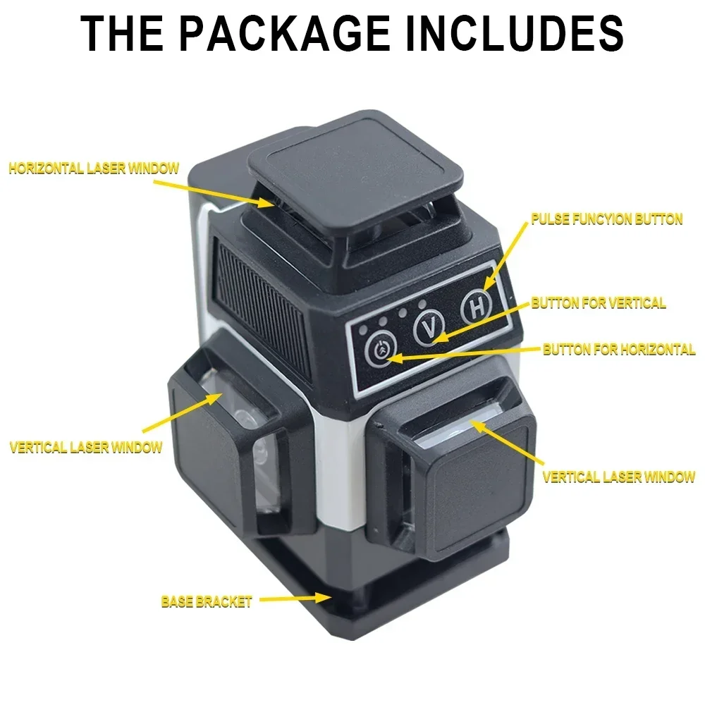 Nivel láser de 16 líneas, auto - Laser Level 16 Lines 4D Green reseña y precio