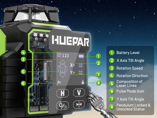 Nivel Láser Verde Huepar W04CG - Laser Level 16 Lines 4D Green reseña y precio