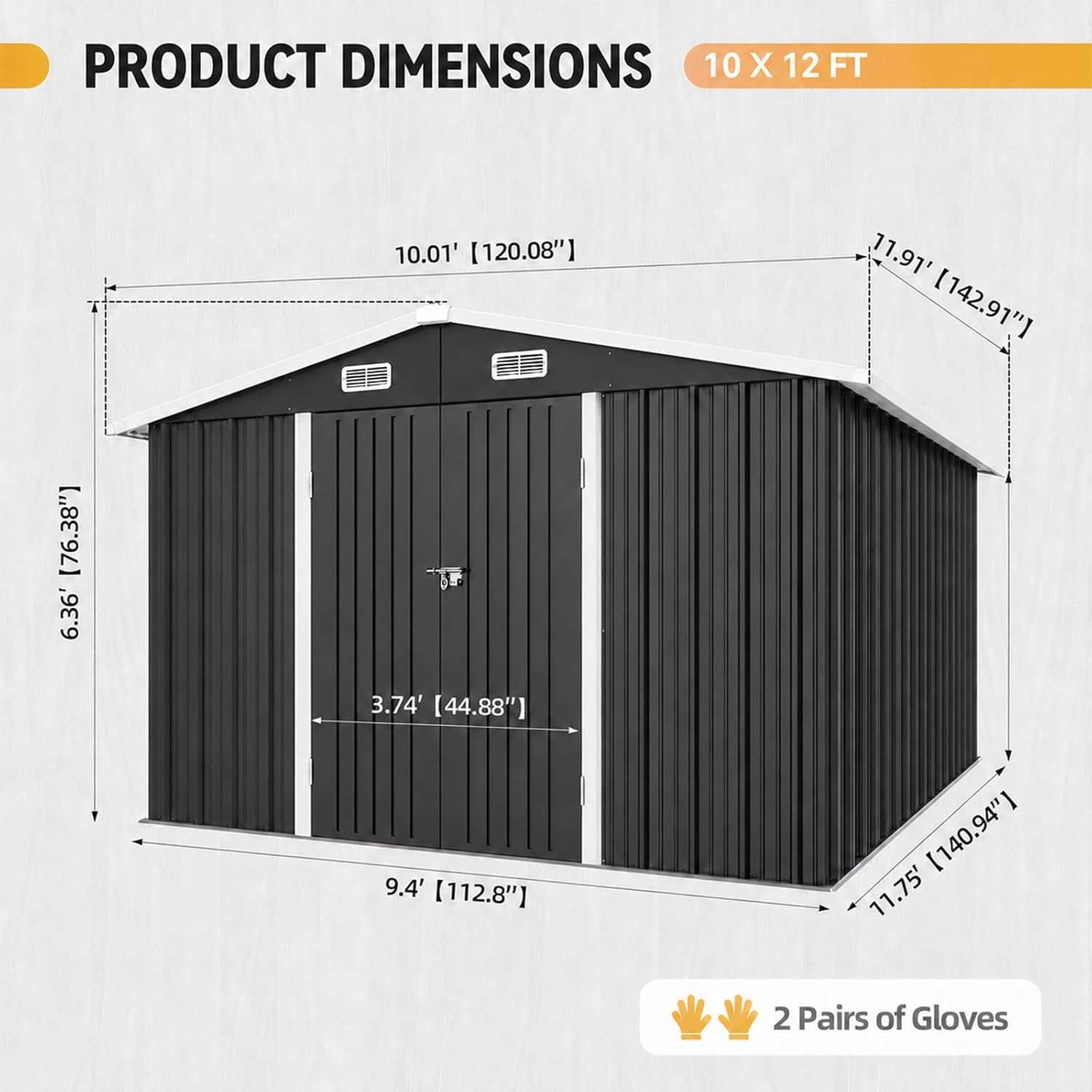 Caseta de almacenamiento metál - Garden Tools reseña y precio