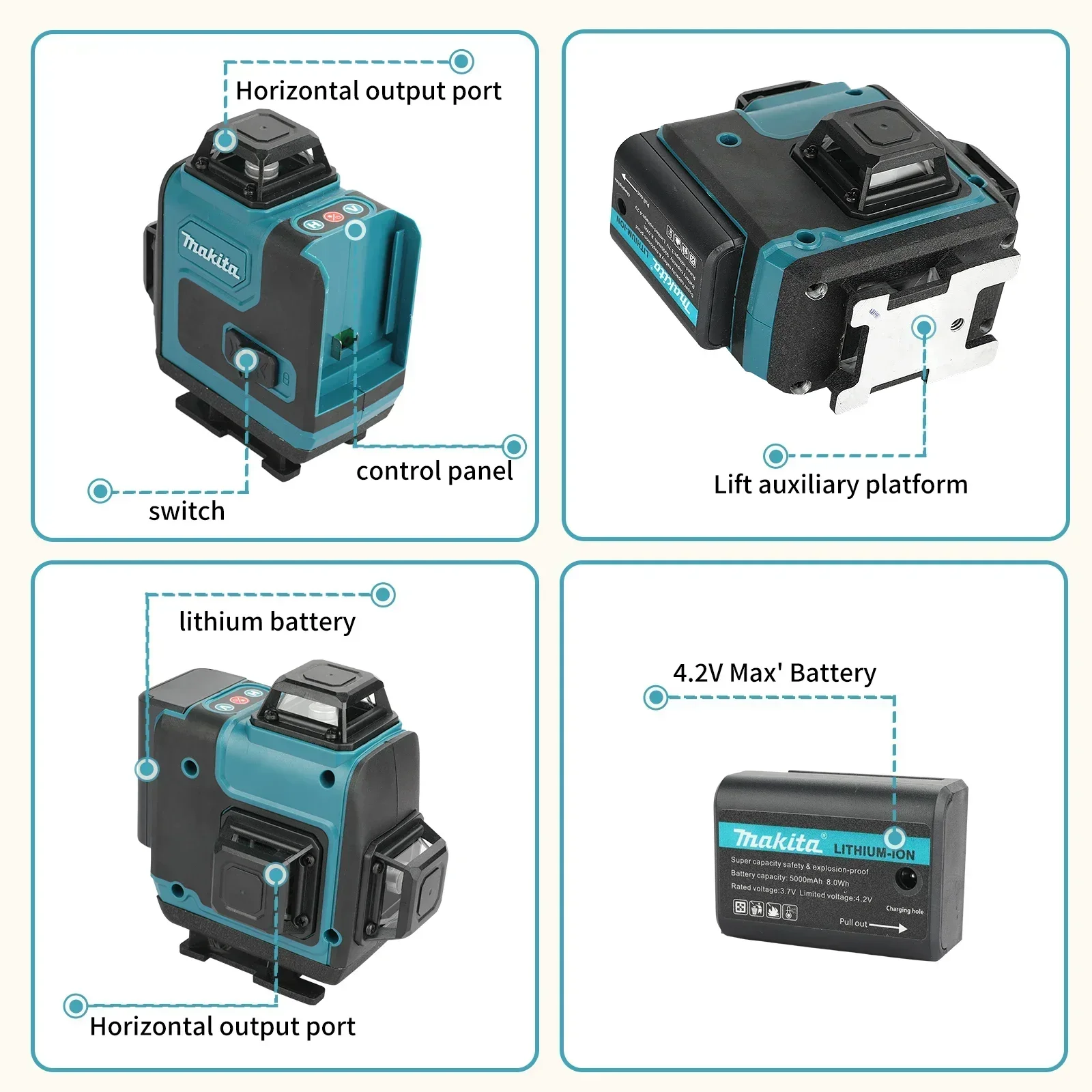 Nivel láser 4D autonivelante c - Laser Level 16 Lines 4D Green reseña y precio